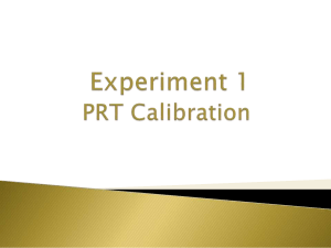 PRT Calibration Experiment: A Lab Guide