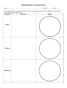 Atomic Theory Modernization Worksheet