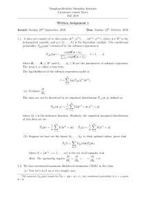 Learning from Data Assignment: Softmax, MLE, Least Squares