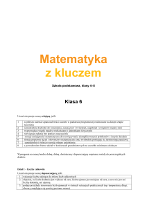 Kryteria oceniania z matematyki klasa 6
