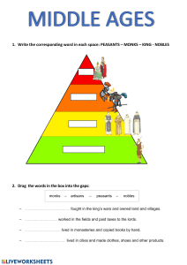 Middle Ages Worksheet: Social Hierarchy & Daily Life