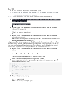 Java Array Quiz