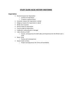 IGCSE History Imperialism Study Guide