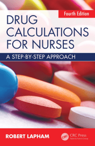Drug Calculations for Nurses Textbook