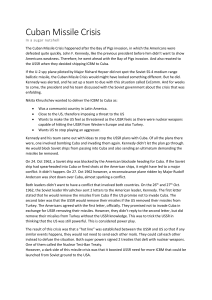 Cuban Missile Crisis: A Summary of Events, Causes, and Resolution