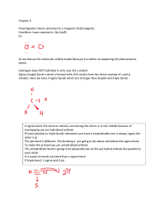 Molecular Orbital Theory, Sigma & Pi Bonds