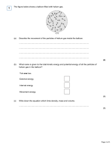 Helium Gas & Kinetic Theory: Physics Exam Questions