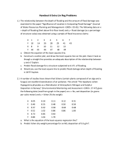 Linear Regression Problems: Flood Damage, Lichens, Triathlon