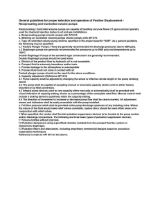 Pump Selection & Operation Guidelines
