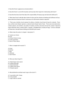 Literary Analysis Questions: Character, Setting, Plot