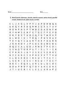 Electricity Worksheet: Circuits & Current