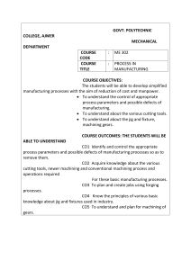 Process in Manufacturing Course Syllabus