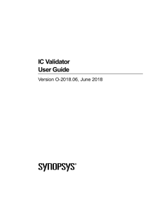 IC Validator User Guide O-2018.06