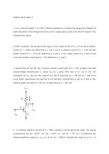 BJT Problem Set: Energy Bands, Currents, and Carrier Concentrations
