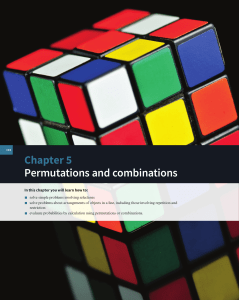 Permutations and Combinations: Chapter 5