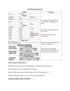 Dosage Calculation Cheat Sheet: Conversions & Formulas