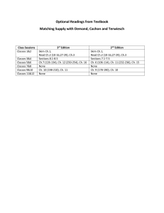 Supply Chain Readings: Cachon & Terwiesch Textbook Guide