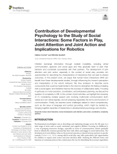 Social Interaction & Robotics: Developmental Psychology Insights