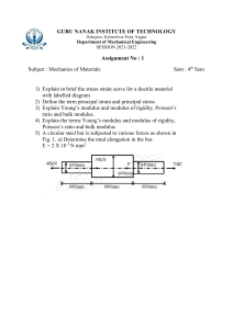 Mechanics of Materials Assignment: Stress, Strain, and Elongation