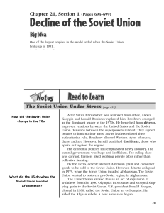 Decline of the Soviet Union: 1970s & Afghanistan