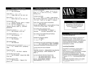 PowerShell Cheat Sheet for Pen-Testers