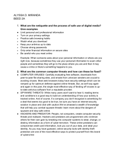 Digital Safety & Cyber Threats Essay