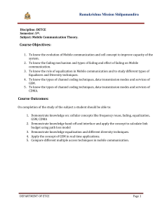 Mobile Communication & Electronics Course Objectives