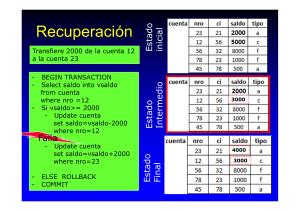 Recuperación de Bases de Datos: Técnicas de Log y Checkpoints