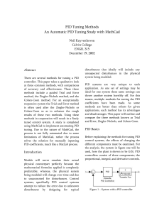 PID Tuning Methods: A Comparative Study