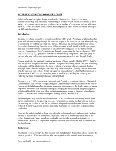 Prolonged Grief Interventions: Solution-Focused Therapy Guide