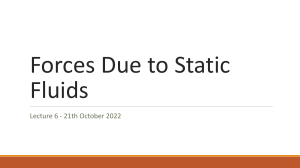 Static Fluid Forces: Pressure & Submerged Areas