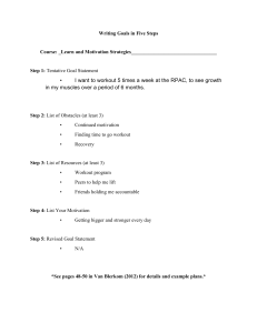 Writing Goals in Five Steps Worksheet