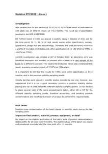 Deviation Report: Bioburden OOS Investigation