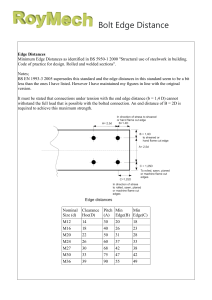 Bolt Edge Distance Guide (BS 5950-1)