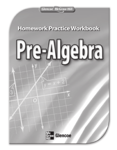 Pre-Algebra Homework Practice Workbook