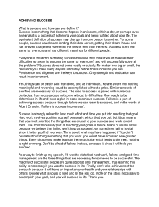 Achieving Success: A Speech on Goals and Time Management