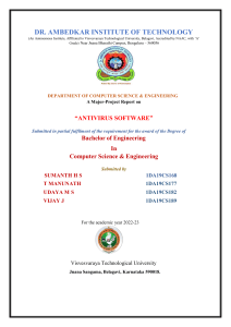 Antivirus Software Project Report