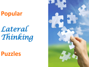 Lateral Thinking Puzzles: A Creative Problem-Solving Presentation