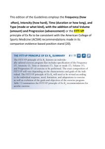 FITT-VP Exercise Prescription Guidelines