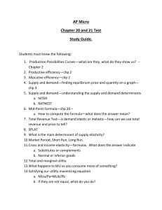 AP Microeconomics Test Study Guide
