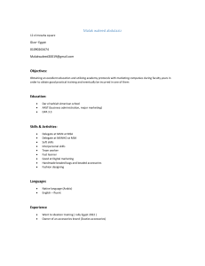 Malak Waleed Abdulaziz - Marketing Resume