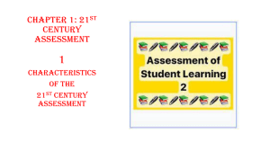 21st Century Assessment Characteristics