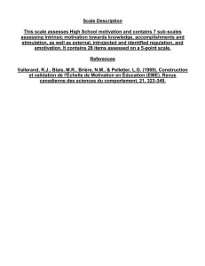 Academic Motivation Scale (AMS-HS 28) for High School