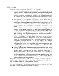 Economic Development Review Questions