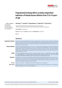 Karate Training & Body Composition in Young Female Athletes