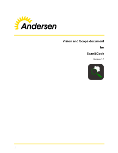Scan&Cook Vision and Scope Document