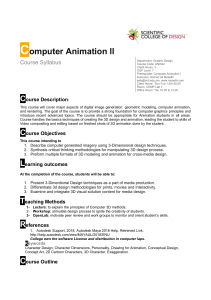 Computer Animation II Course Syllabus