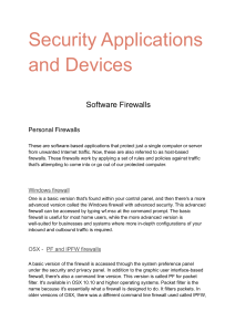 Security Applications and Devices: Firewalls, IDS, DLP