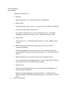 Labor Relations Syllabus: Bargaining Units & Representation