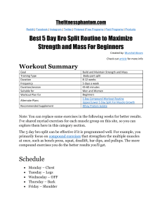 5 Day Bro Split Workout Routine for Strength & Mass (Beginners)